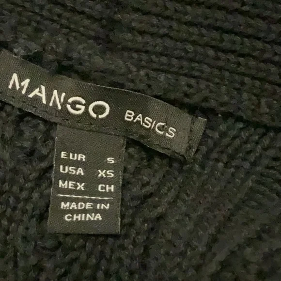 MANGO basics black open front cardigan. Size XS - Picture 6 of 8